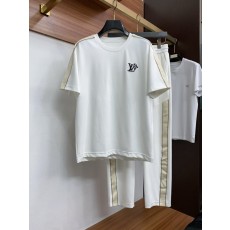 루이비통 남성 코튼 반팔 긴바지 세트 001-174206