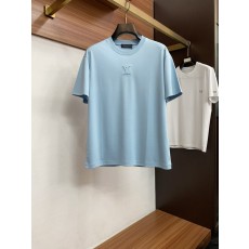 루이비통 남성 머서라이즈드 코튼 반팔 티셔츠 001-174212