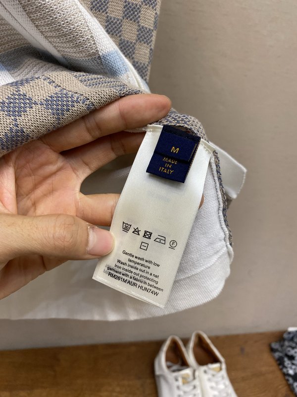 루이비통 자카드 체크 반팔 셔츠 001-174262