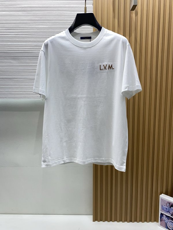 루이비통 남성 실크 코튼 반팔 티셔츠 001-174266