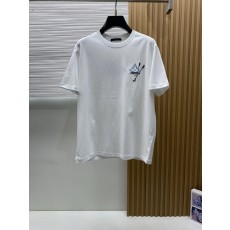 루이비통 남성 머서라이즈드 코튼 반팔 티셔츠 001-174267
