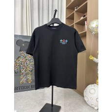 루이비통 클로버 자수 라운드넥 반팔 티셔츠 001-174308