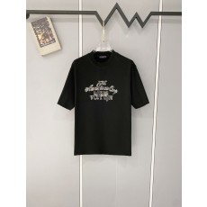 루이비통 중량감 순면 마모 가공 반팔 티셔츠 001-174369