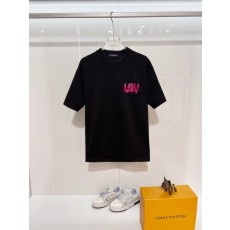 루이비통 플록킹 다이아몬드 로고 라운드 티셔츠 001-174426