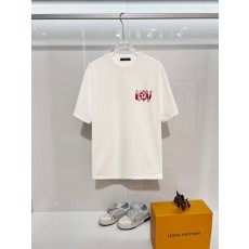 루이비통 플록킹 다이아몬드 로고 라운드 티셔츠 001-174427