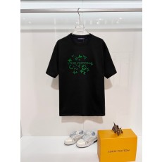 루이비통 남성 코튼 라운드넥 반팔 티셔츠 001-174430