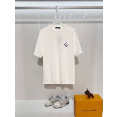 루이비통 오로라 그라데이션 골드 프린팅 라운드넥 반팔 001-174439