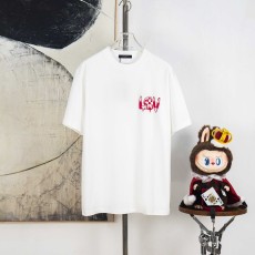 루이비통 플록킹 다이아몬드 로고 라운드 티셔츠 001-174458