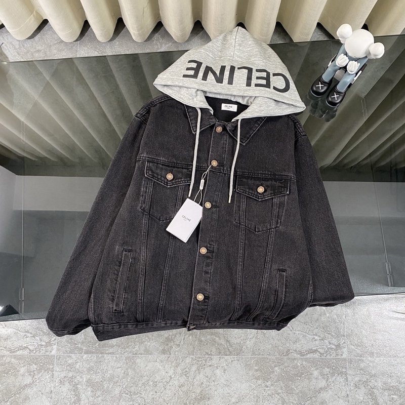 셀린 남녀공용 후드 데님 자켓 001-174615