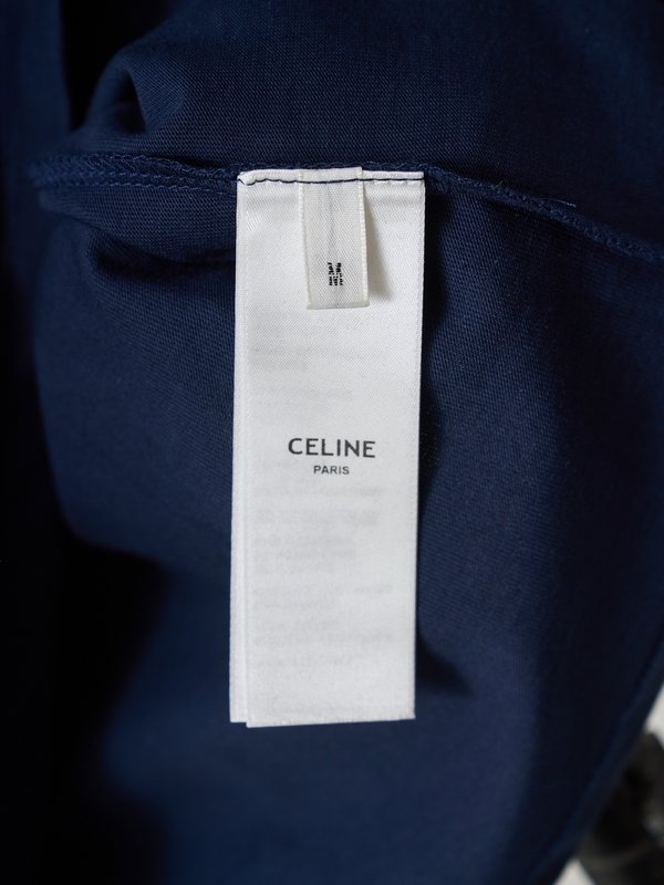 셀린 CELINE 네이비 반팔 티셔츠 001-174647
