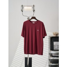 셀린 남성용 와인 레드 반팔 티셔츠 001-174649