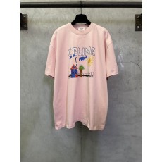 셀린 26SS 드로잉 시리즈 프린트 중후면 코튼 티셔츠 001-174690