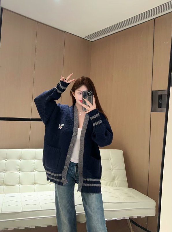 톰브라운 강아지 자수 후드 가디건 001-174729