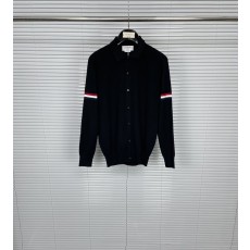 톰브라운 스트라이프 칼라 울 카디건 001-174785