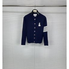 TB 스타일 세일 보트 자수 울 니트 가디건 001-174809