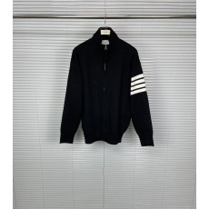 톰브라운 스트라이프 스탠드 칼라 지퍼 카디건 001-174945