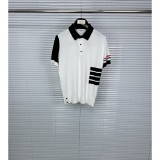 톰브라운 남성 칼라 포인트 니트 반팔 폴로셔츠 001-174963