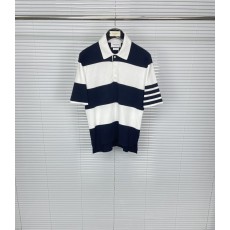 톰브라운 스트라이프 니트 폴로 반팔 티셔츠 001-175044
