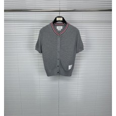 톰브라운 물결 무늬 스트라이프 라운드 넥 반팔 001-175056