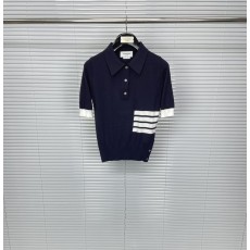 톰브라운 뒷면 그림 산책 스트라이프 반팔 폴로셔츠 001-175077