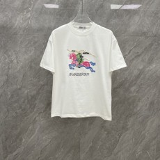 버버리 자수 레터 커플 반팔 티셔츠 001-175095