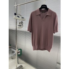 로로피아나 남성 면 실크 폴로 셔츠 001-175221