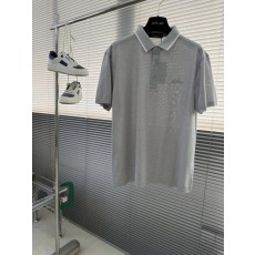 로로피아나春夏 그레이 반팔 티셔츠 001-175237