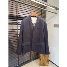 로로피아나 남성 리넨 스탠드 칼라 자켓 001-175250
