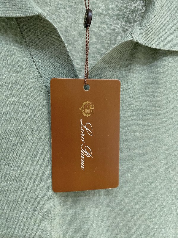 로로피아나 남성 라미 텐셀 폴로 셔츠 001-175291