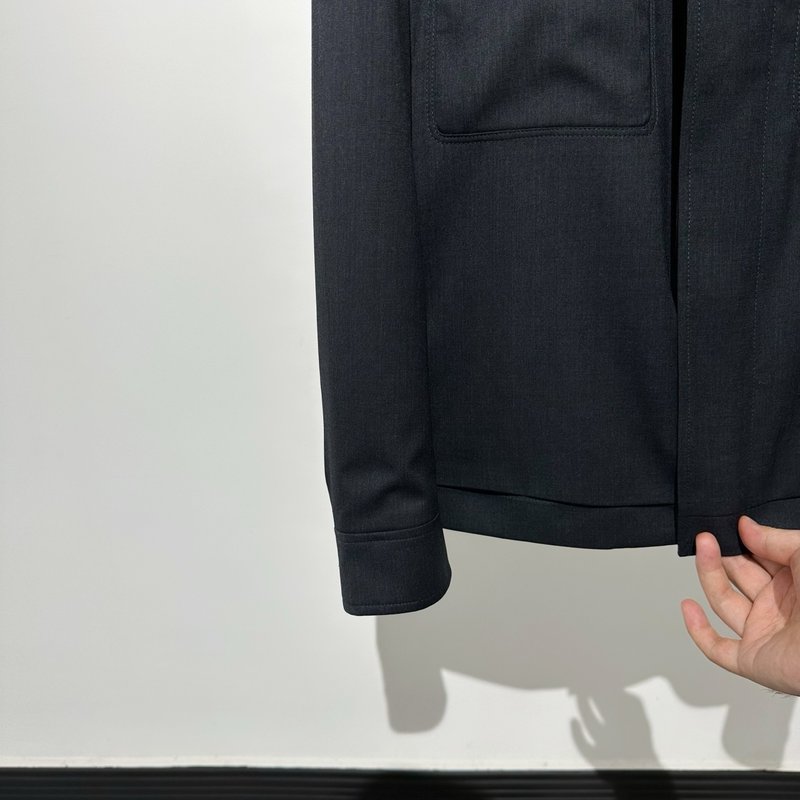 로로피아나 스타일 울 블렌드 자켓 남성용 001-175322