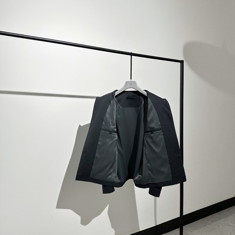 로로피아나 스타일 울 블렌드 자켓 남성용 001-175322