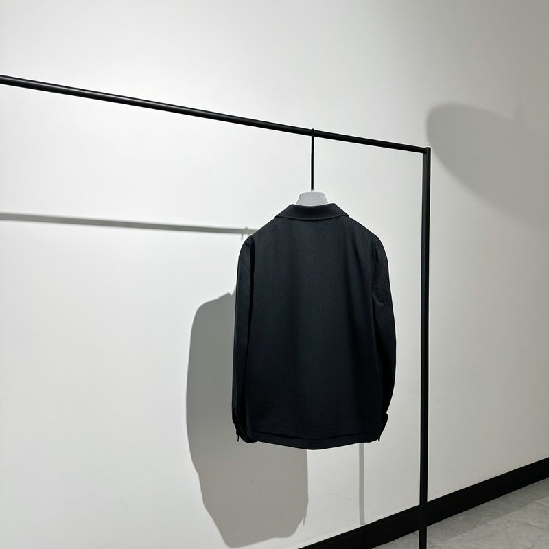 로로피아나 스타일 울 블렌드 자켓 남성용 001-175322