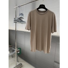 로로피아나 2026 신상 단색 라운드넥 반팔 티셔츠 001-175350