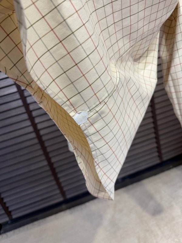 로로피아나 남성 면 울 혼방 체크 셔츠 001-175369