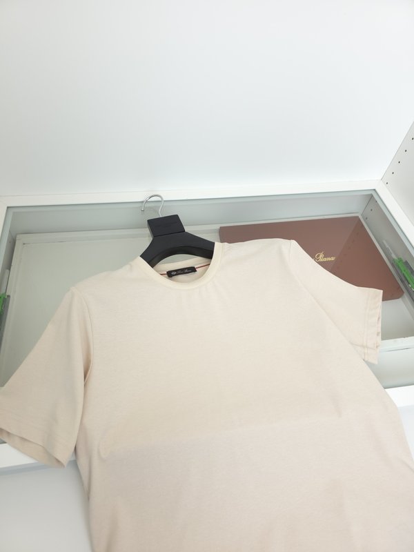 로로피아나 린넨 라운드넥 반팔 티셔츠 001-175372
