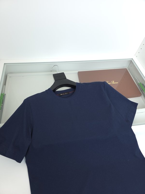 로로피아나 린넨 라운드넥 반팔 티셔츠 001-175373