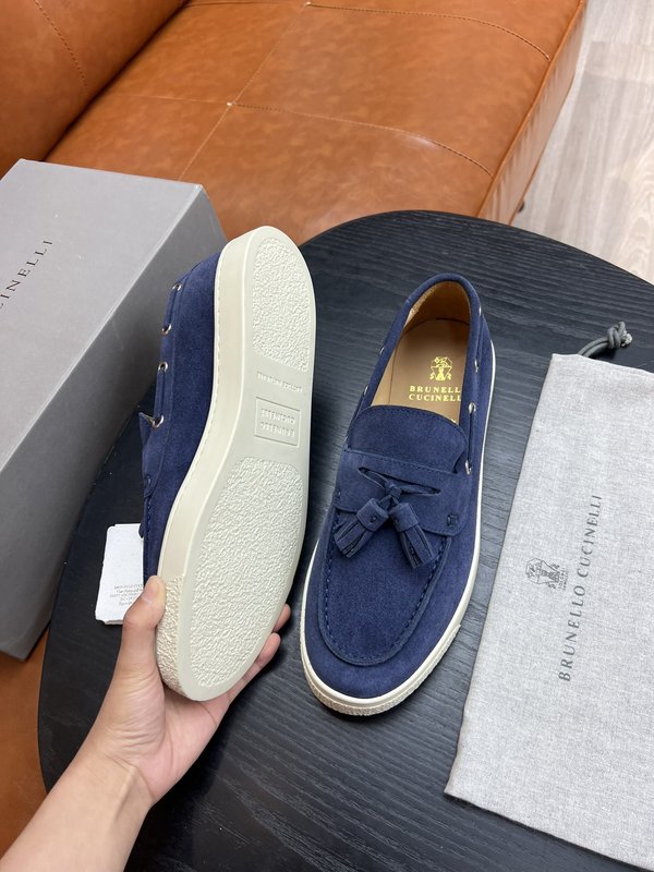 브루넬로 쿠치넬리 남성 스웨이드 로퍼 001-175433