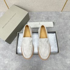 브루넬로 송아지 스웨이드 로퍼 001-175485