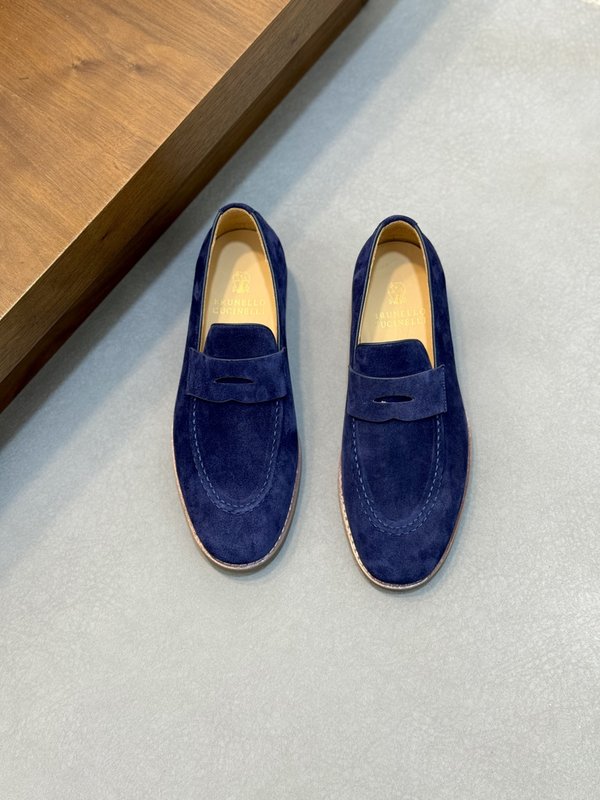 Brunello Cucinelli 스웨이드 로퍼 001-175545