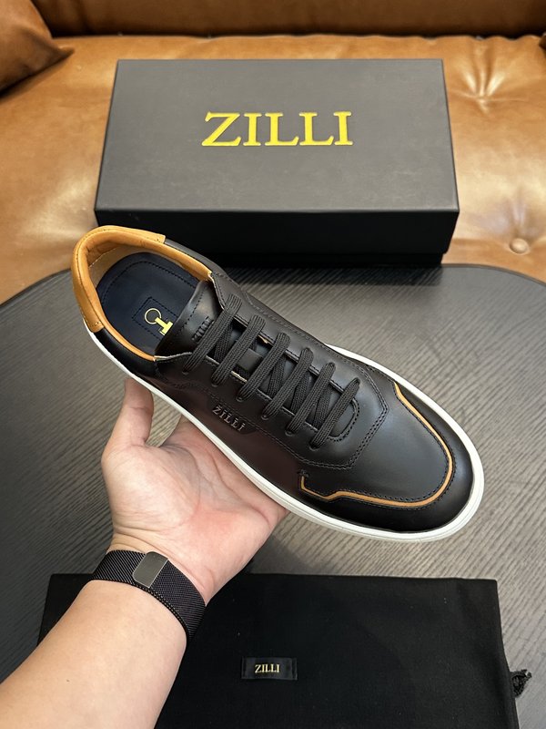 Zilli 이탈리아 남성 수제 송아지 가죽 구두 001-175756