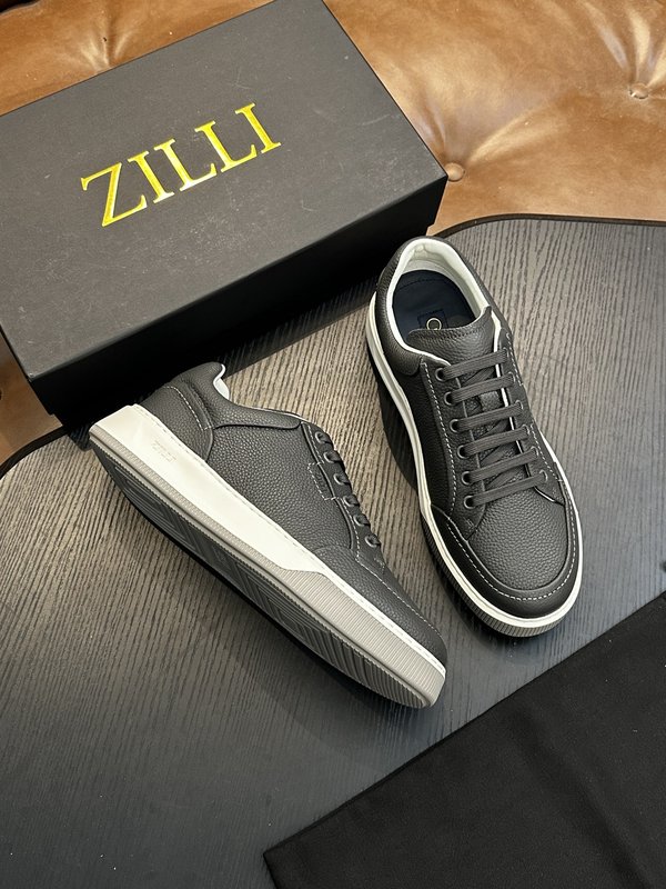 Zilli 이탈리아 남성 수제 송아지 가죽 구두 001-175774