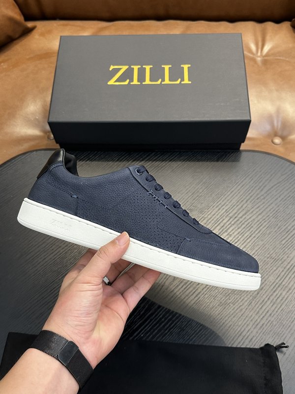 Zilli 이탈리아 남성 수제 가죽 캐주얼 슈즈 001-175778