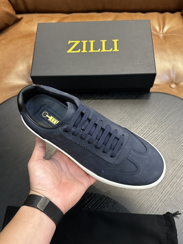 Zilli 이탈리아 남성 수제 가죽 캐주얼 슈즈 001-175778
