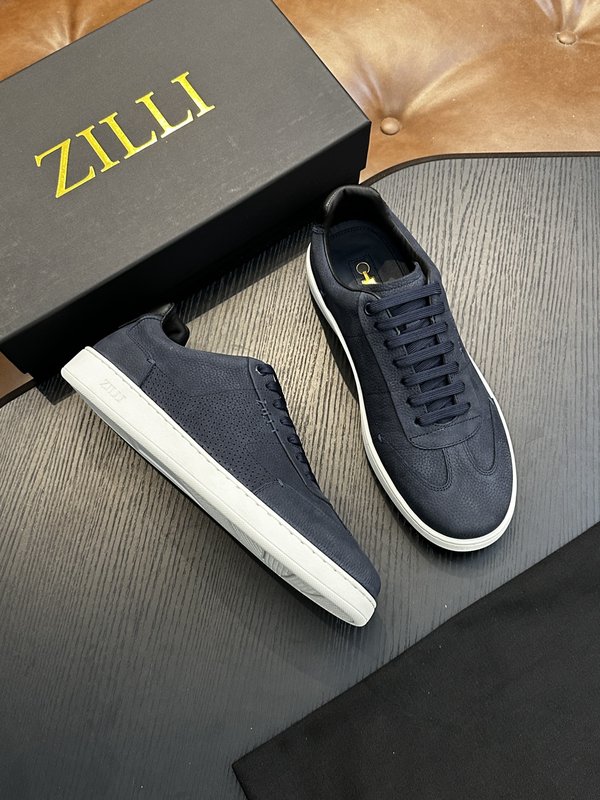 Zilli 이탈리아 남성 수제 가죽 캐주얼 슈즈 001-175778
