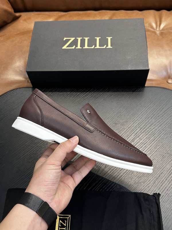 Zilli 이탈리아 남성 수제 송아지 가죽 구두 001-175783