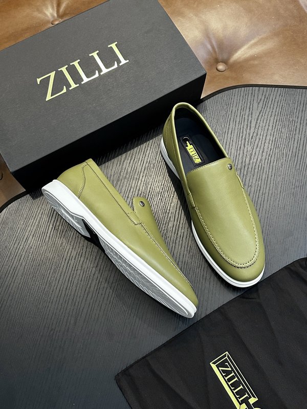 Zilli 이탈리아 남성 수제 송아지 가죽 구두 001-175785