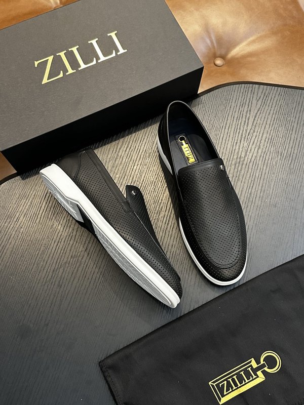 Zilli 이탈리아 남성 수제 송아지 가죽 구두 001-175794