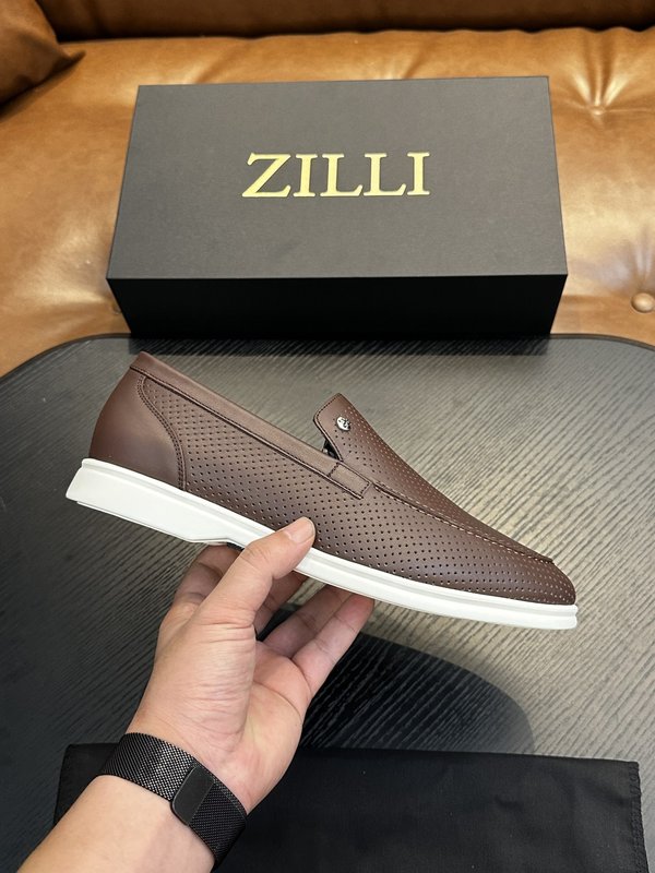 Zilli 이탈리아 남성 수제 송아지 가죽 구두 001-175796