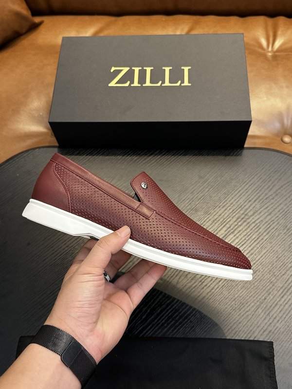 Zilli 이탈리아 남성 수제 송아지 가죽 구두 001-175797