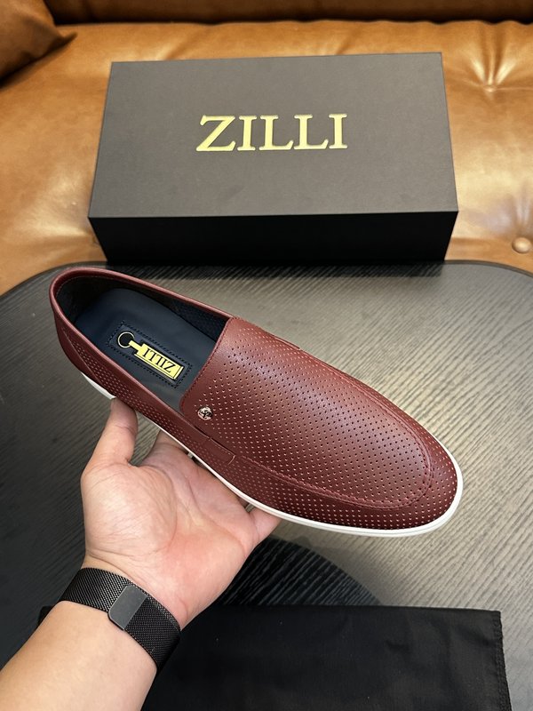 Zilli 이탈리아 남성 수제 송아지 가죽 구두 001-175797